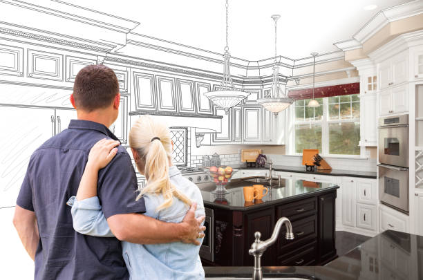 Custom kitchen cabinets installed in a Carversville home